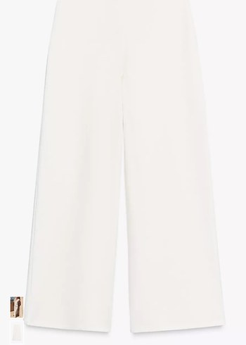 İçten lastikli orta bel pantolon zara kirli beyaz - Görsel 5