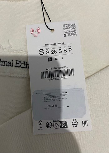 Beyaz Kadın Salaş Sweatshirt Zara - Görsel 7
