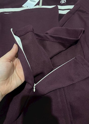 Bordo Fermuarlı Spor Ceket Zara - Görsel 6