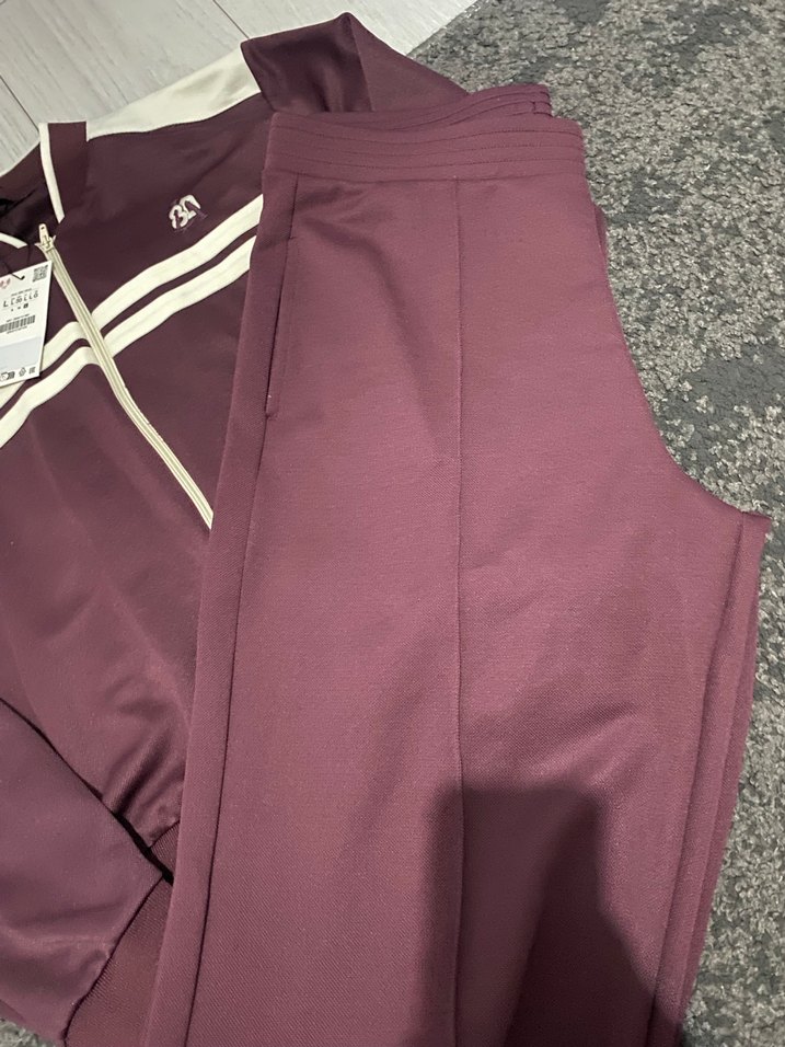 Bordo Fermuarlı Spor Ceket Zara - Görsel 4