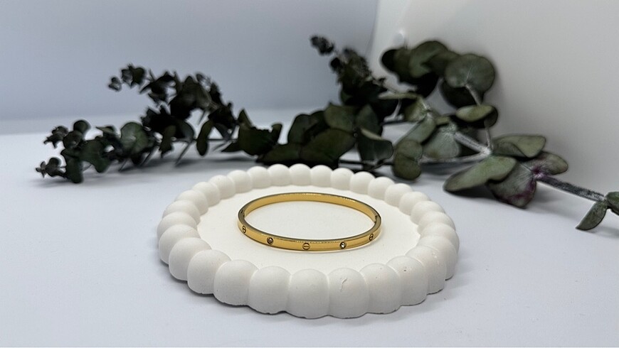 Çelik Crt İnce Taşlı Gold 60 mm Kelepçe