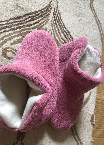 Kız Çocuk Pudra Sıcak Ev Terliği - Görsel 4