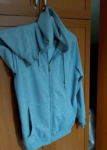 ekru krem  ve gri Fermuarlı Erkek Sweatshirt - Görsel 6