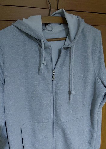 ekru krem  ve gri Fermuarlı Erkek Sweatshirt - Görsel 9