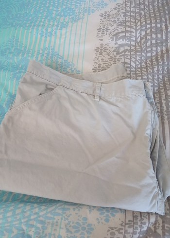 Beyaz Pamuklu Bol Kesim Kemerli erkek Pantolon - Görsel 2