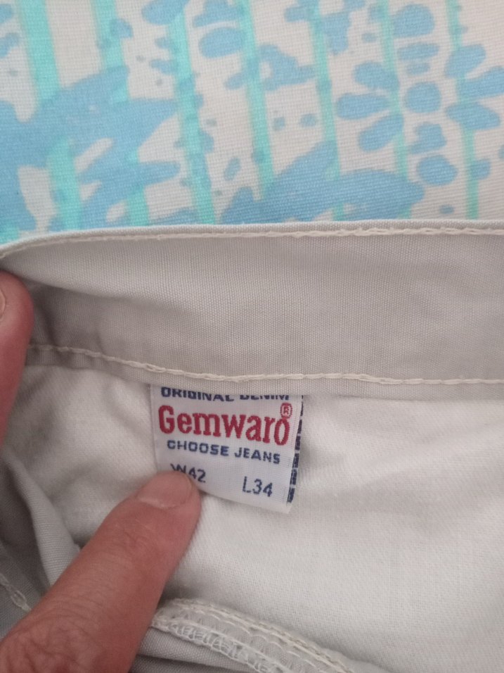 Beyaz Pamuklu Bol Kesim Kemerli erkek Pantolon - Görsel 3