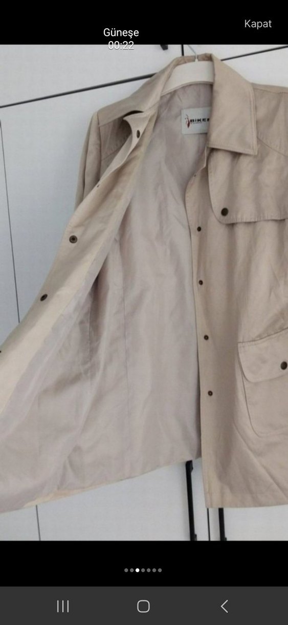 bej kadın trençkot - Görsel 2