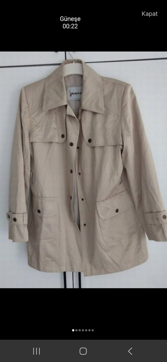 bej kadın trençkot - Görsel 3