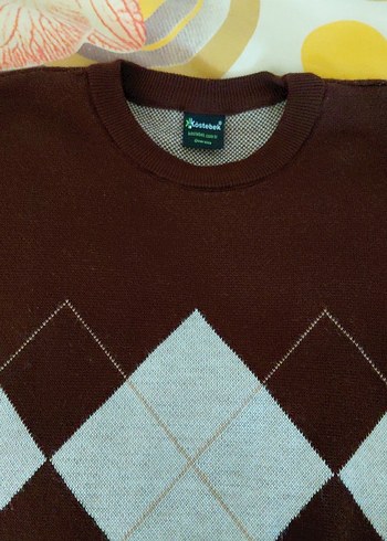 Kadın Kahverengi Örgü Kazak - Görsel 2