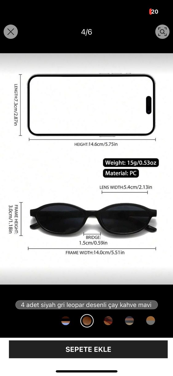 Şeffaf Siyah Minimalist Kadın Güneş Gözlüğü - Görsel 2