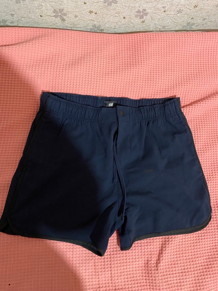 Koyu Mavi Düz Spor Şort - Görsel 3