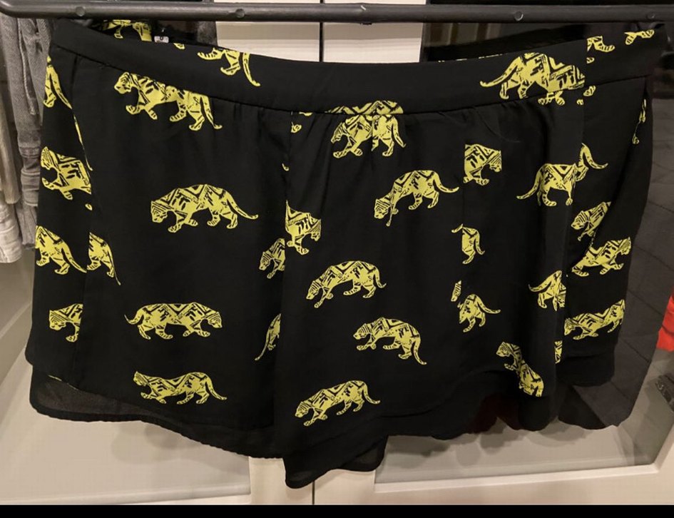 Sarı Baskılı Hamile Mini Şort - Görsel 2