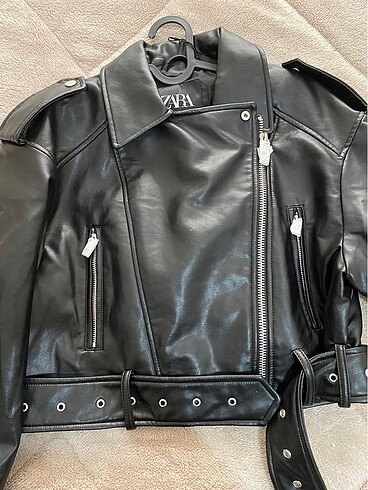 Zara Zara oversize biker deri ceket