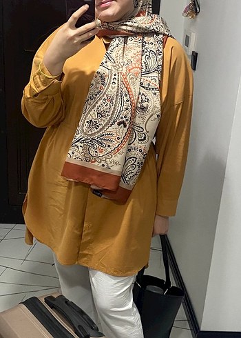 LC Waikiki Hardal Tonlarinda Rahat Tunik
