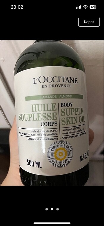 L'Occitane Loccitane çatlak karşıtı badem yağı