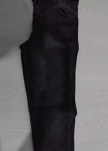 Kadın Siyah Süet Midi Kot Pantolon