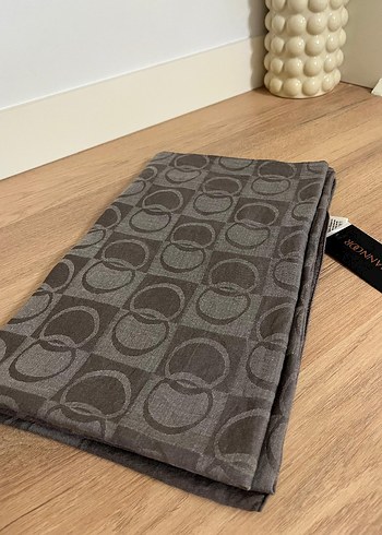 Gri Keten Kadın Şal - Görsel 3