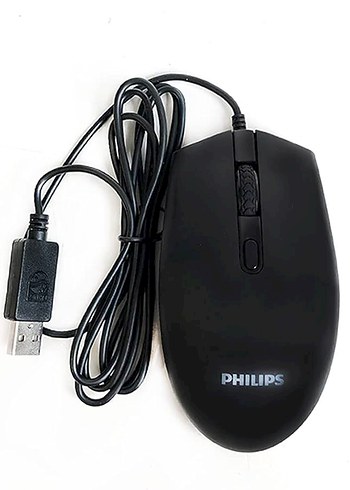 Philips Siyah Kablolu USB Mouse
