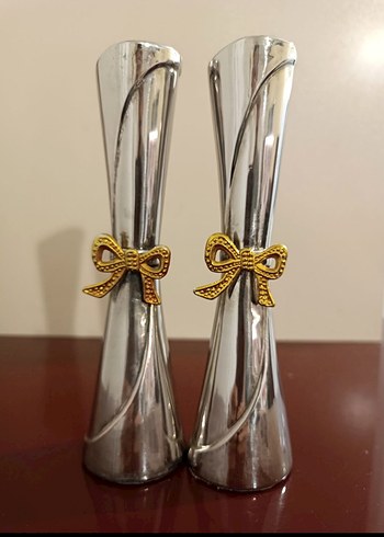 Alman gümüşü 2 ad.Dekoratif Vazo - Görsel 5