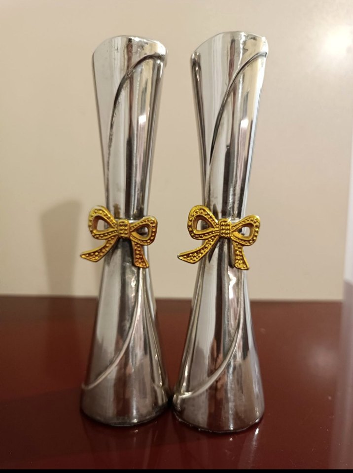 Alman gümüşü 2 ad.Dekoratif Vazo - Görsel 5