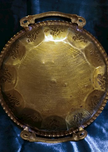 Prinç Altın Renkli Yuvarlak Tepsi - Görsel 4