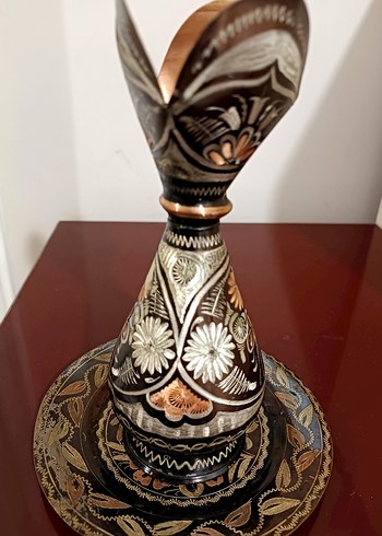 Bakır tabaklı vazo - Görsel 3