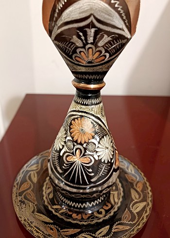 Bakır tabaklı vazo - Görsel 4