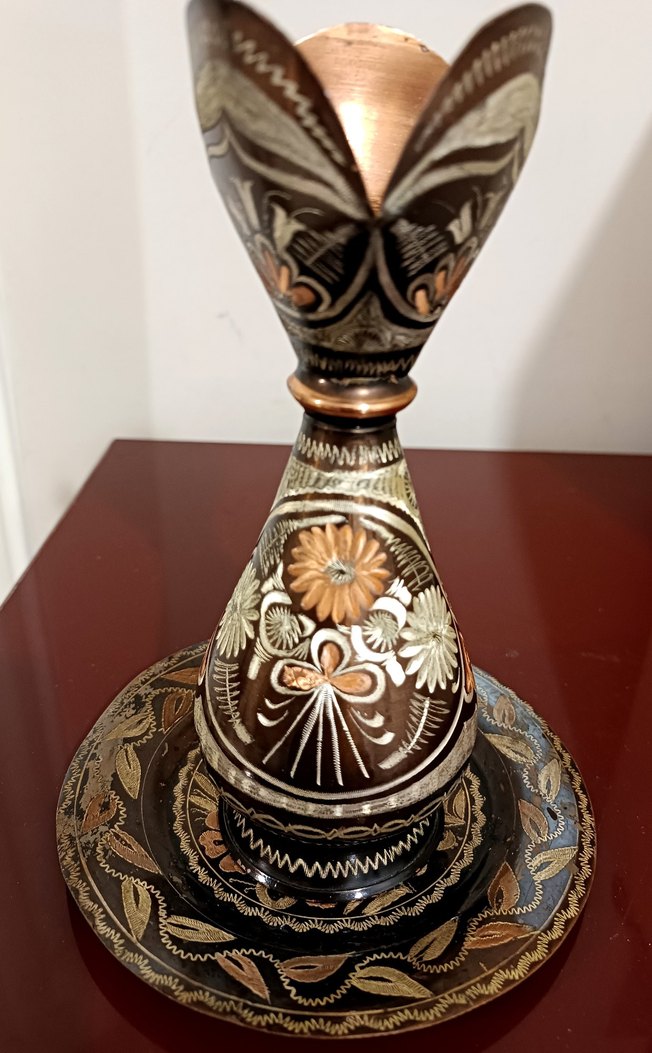Bakır tabaklı vazo - Görsel 5