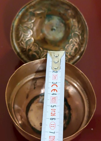 Antika bakır ay yıldız detaylı lokumluk - Görsel 4