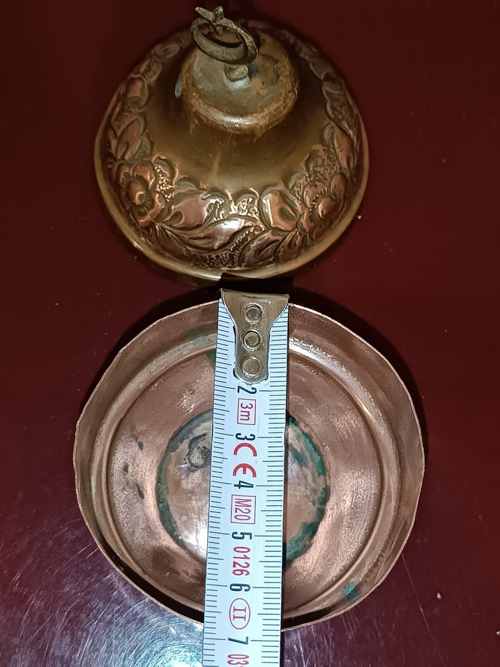 Antika bakır ay yıldız detaylı lokumluk - Görsel 5