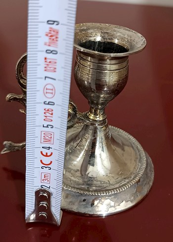 Prinç şamdan üstü gümüş kaplama şamdan - Görsel 6