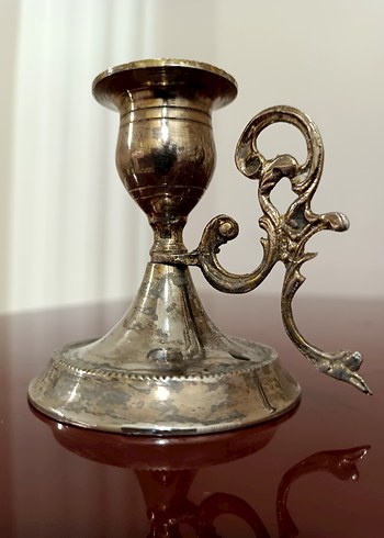 Prinç şamdan üstü gümüş kaplama şamdan - Görsel 2