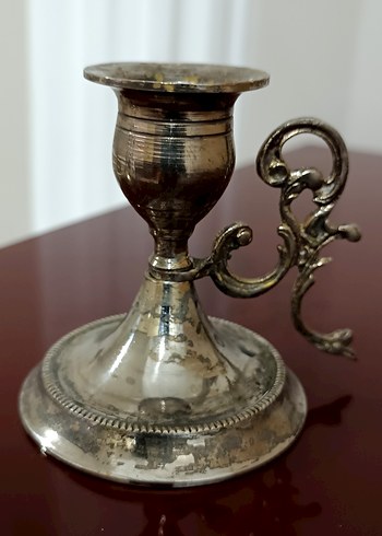 Prinç şamdan üstü gümüş kaplama şamdan - Görsel 8