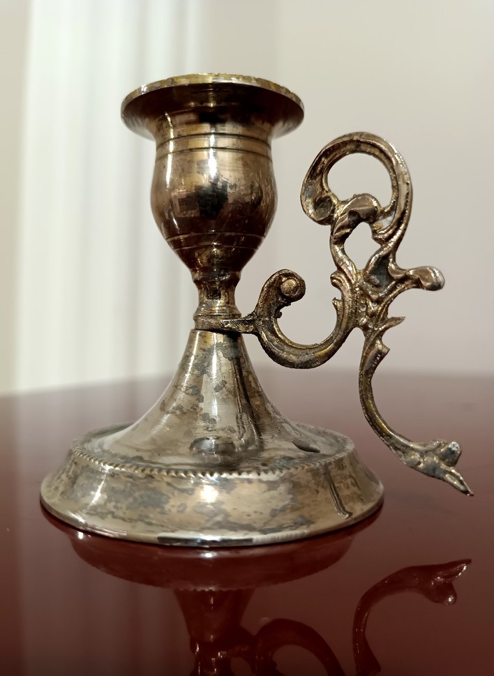 Prinç şamdan üstü gümüş kaplama şamdan - Görsel 2