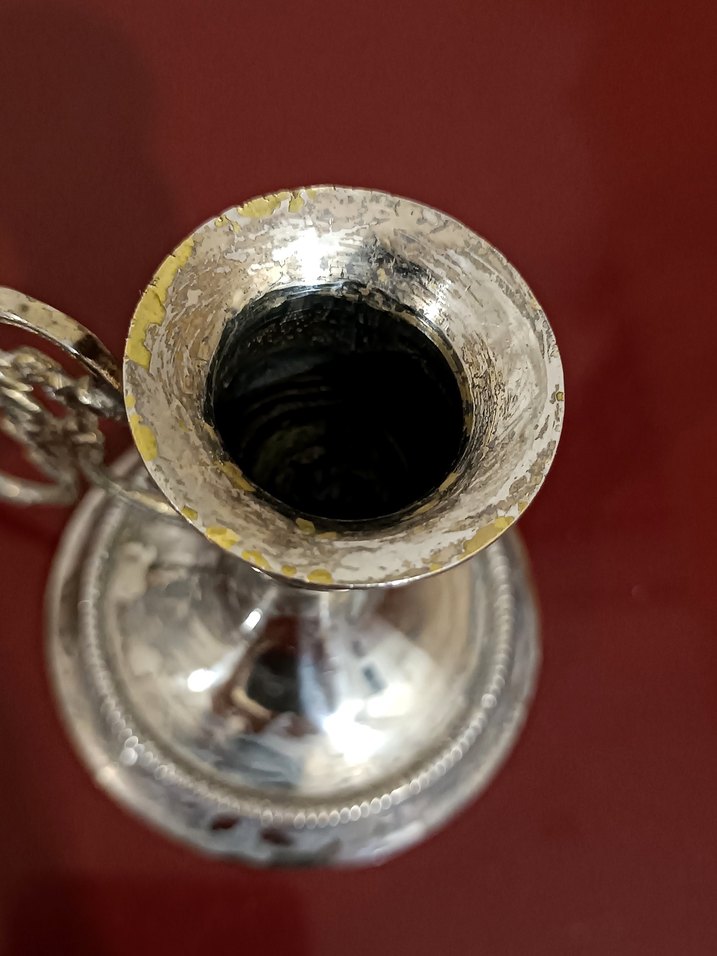 Prinç şamdan üstü gümüş kaplama şamdan - Görsel 5