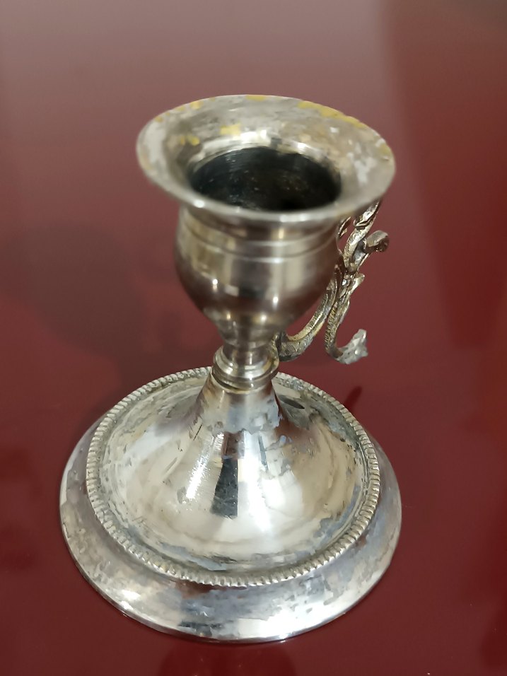 Prinç şamdan üstü gümüş kaplama şamdan - Görsel 3