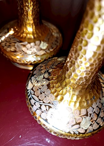 Bakır ikili vazo - Görsel 6