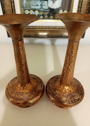 Bakır ikili vazo - Görsel 3