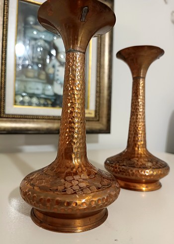 Bakır ikili vazo - Görsel 2