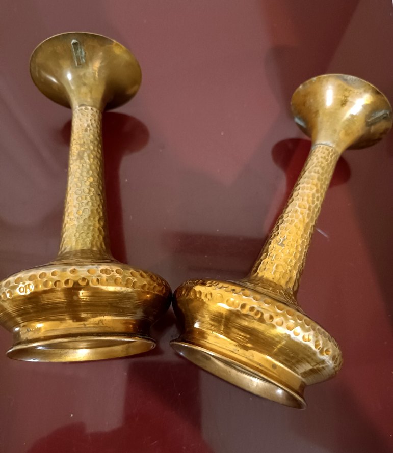 Bakır ikili vazo - Görsel 4