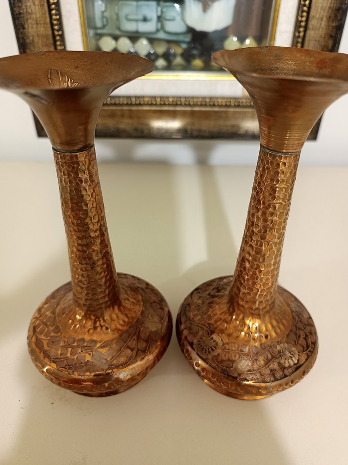 Bakır ikili vazo - Görsel 3