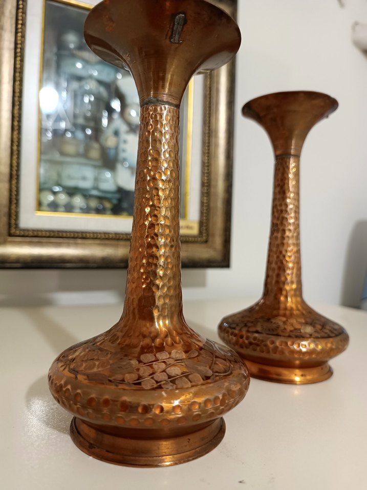 Bakır ikili vazo - Görsel 2