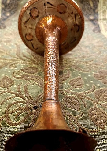 Bakır Uzun Boyunlu Vazo - Görsel 3