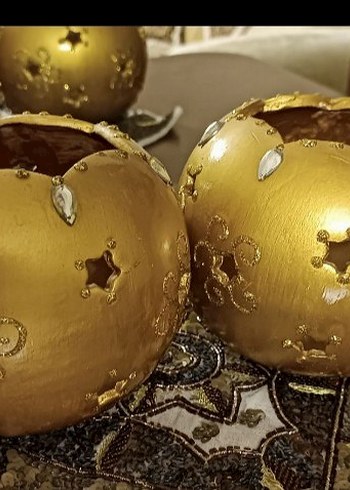 Parlak Altın renk biblo 2 adet - Görsel 2