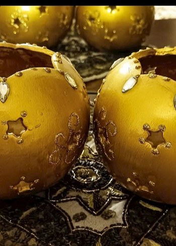 Parlak Altın renk biblo 2 adet - Görsel 3