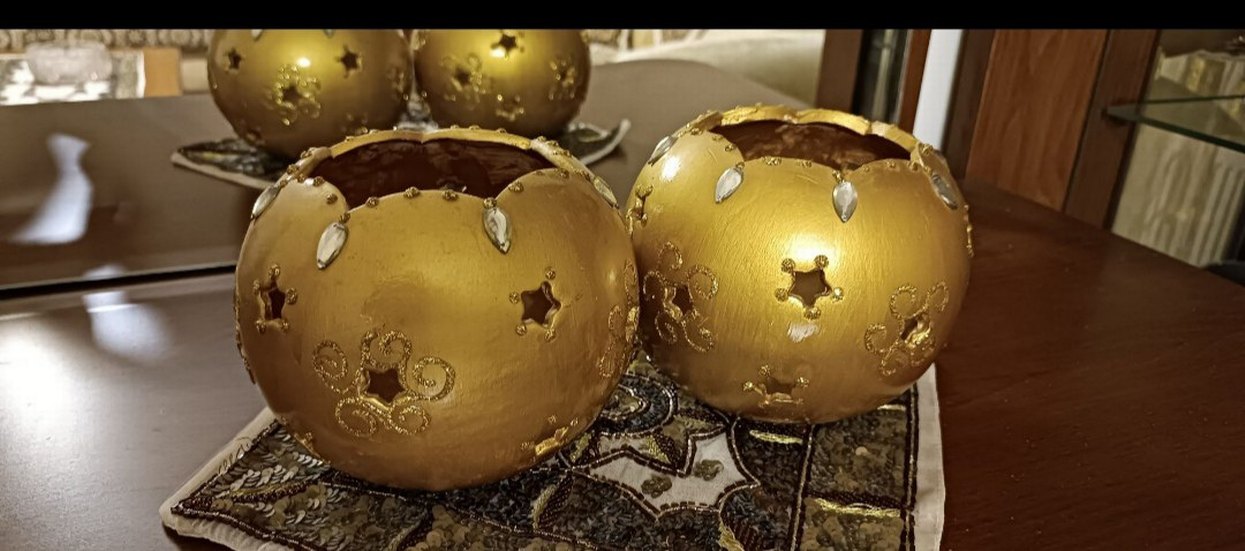 Parlak Altın renk biblo 2 adet - Görsel 2