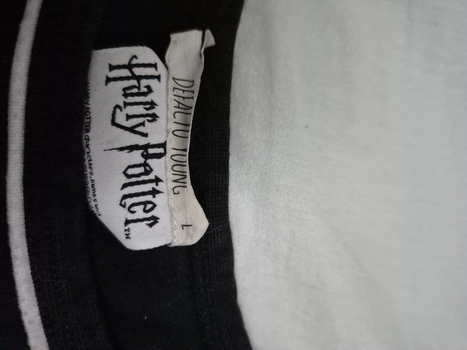 Kız Çocuk Siyah Harry Potter Hermione'li Kısa Kollu dar Tişört - Görsel 2