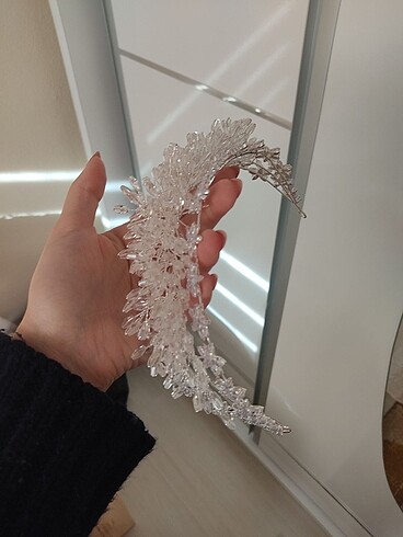 Beden beyaz Renk Gelin Tacı