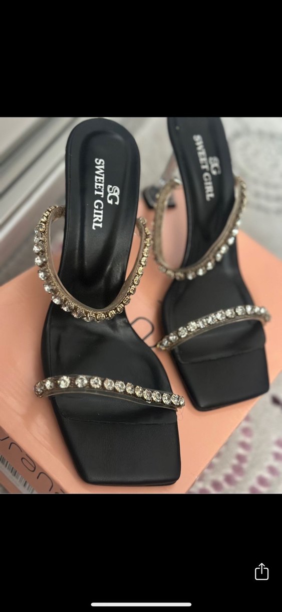 Taşlı Siyah İnce Topuklu Kadın Ayakkabı - Görsel 2