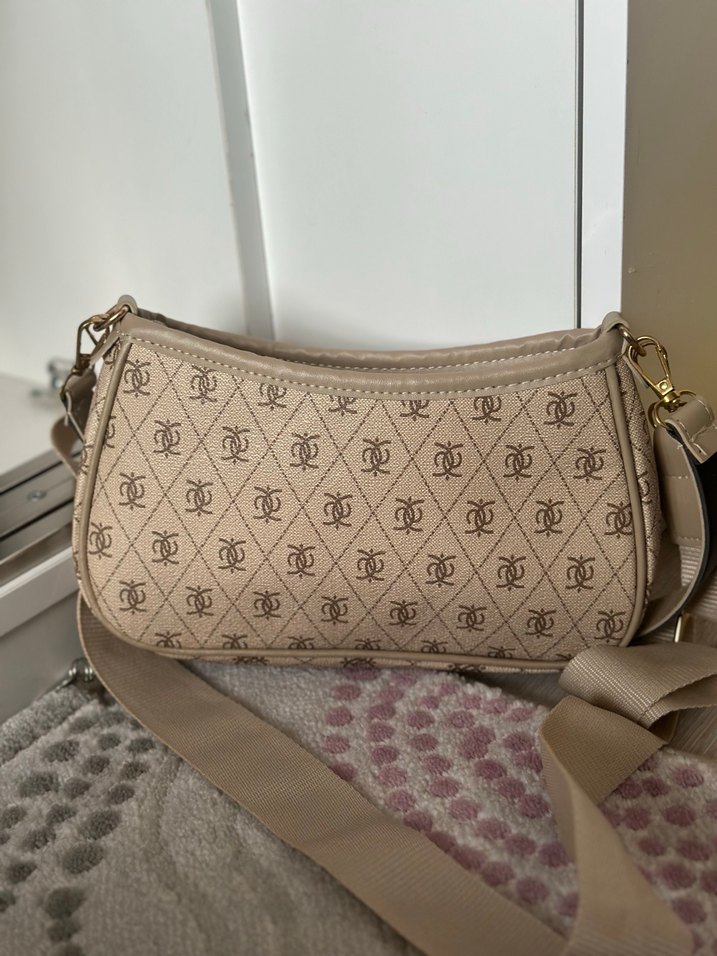 Bej Desenli Tokalı Kadın Çanta - Görsel 2